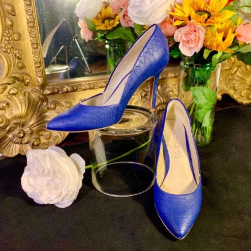 Aldo Leather Cobalt Blue Pumps